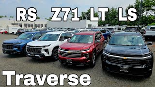 2024 Chevrolet Traverse LS LT Z71 and RS  Basic Differences [upl. by Lapointe]