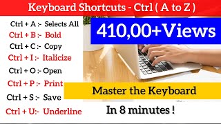 Ctrl A to Z Shortcut Keys  Keyboard Shortcuts  CTRL Shortcut Keys of Computer  shortcuts keyboard [upl. by Salman]