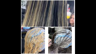 Cap streaking ash blond highlights hair tutorial [upl. by Terchie]