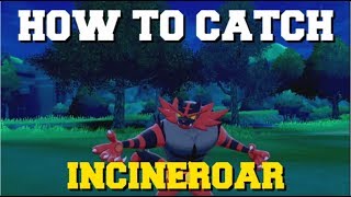 HOW TO CATCH INCINEROAR IN POKEMON SWORD AND SHIELD WHERE TO FIND INCINEROAR [upl. by Llerahs895]