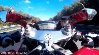 Ducati 848 SBK full termignoni max speed and wheeling [upl. by Enelrahs974]