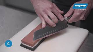 How to use the Norton 10003000 grit whetstone to sharpen and light polish blades [upl. by Eirrahs]