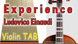 Experience  Ludovico Einaudi  Violin  Play Along Tab Tutorial [upl. by Narmak]