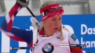 Damen Verfolgung 10 km Biathlon WM Oslo 2016 [upl. by Diba]