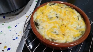 Espinacas a la crema en mambo gratinadas en freidora de aire [upl. by Ellehcal]