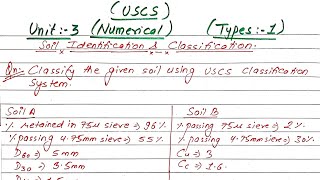 Unit3  Soil Identification and Classification  Numerical of USCS  Prashant YT  Soil Mechanics [upl. by Akinad]