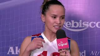 Sisi Rondina POG in Philippines vs Iran De Brito credits all the players  AVC Challenge Cup 2024 [upl. by Natka]