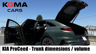 Kia ProCeed 20182023  Trunk Dimensions  capacity  volume [upl. by Nanreit187]