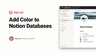 Notion Quick Tip Add Color to Databases [upl. by Arnoldo864]