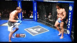 HD Anthony Pettis Vs Ben Henderson quotAmazing Cage Flying Kickquot [upl. by Eelime]