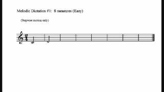 Melodic Dictation 1 Stepwise motion only Easy [upl. by Garlinda]