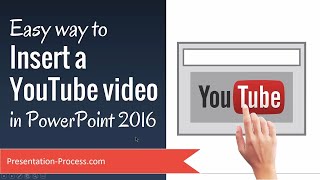 Easy way to Insert a YouTube video in PowerPoint 2016 [upl. by Rann621]