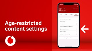 Agerestricted content settings  My Vodafone app  Vodafone UK [upl. by Norry382]