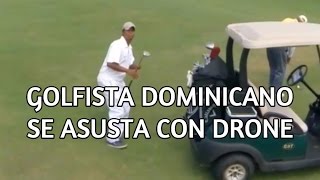 Golfista dominicano se asusta con drone Aventuras en quotGolf Punta Canaquot [upl. by Ahseei]