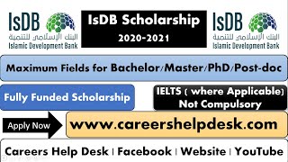 IsDB Joint Scholarship Program Turkey 20232024 Fully Funded Scholarships in Turkey for BSMSPHD [upl. by Garretson]