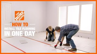 Install Porcelain Tile in One Day with QuicTile by DaltileTile  The Home Depot [upl. by Thornie]