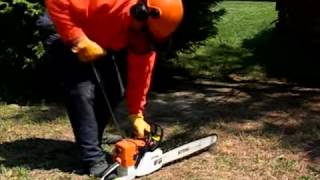 How To Start A STIHL Chain Saw [upl. by Crawford]