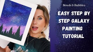 Super Easy Galaxy Painting Tutorial 15 Minutes [upl. by Khalsa]