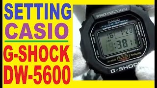 Setting GShock DW5600E manual for use [upl. by Pinkerton]