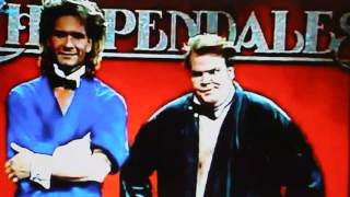 215 CelebStar Chris Farley with Patrick Swazye SNL Chippendales [upl. by Munford946]