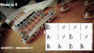 Base blues in E per improvvisazione  backing track [upl. by Wolpert982]