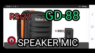 GD88 RADIODDITY RS22 Speaker Microphone also kenwood  baofeng £16 [upl. by Pascale]