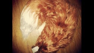 Yarn Tail Realistic Red Fox Tail [upl. by Ezeerb]