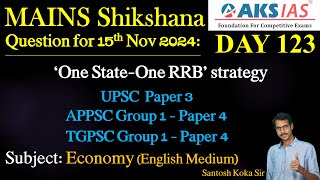 Day 123 Economy  Mains Shikshna Free Initiative mains upsc group1 tspsc appsc answerwriting [upl. by Nylssej]