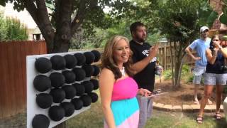 FUN Gender reveal w darts and balloons [upl. by Silverstein724]