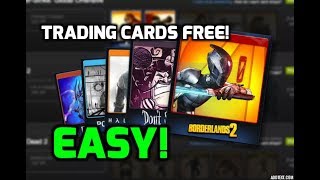 Steam TRADING CARDS Easy Fast and FREE [upl. by Yadroc]