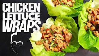 PF CHANGS CHICKEN LETTUCE WRAPSBUT HOMEMADE amp WAY BETTER  SAM THE COOKING GUY [upl. by Eybbob384]