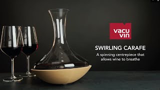 Vacu Vin  Swirling Carafe  Spinning centrepiece that allows wine to breathe [upl. by Assilac]