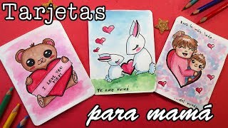 DIBUJA TARJETITAS PARA MAMÁ  Fáciles  DIY  Draw Mothers Day cards [upl. by Wiencke]