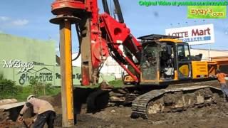 Hydraulic Piling Rotary Drill Rig Sany SR150C Drilling [upl. by Manoff217]