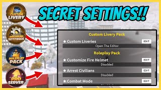 ERLC SECRET amp BEST Private Server Settings  Emergency Response Liberty County Roblox Roleplay [upl. by Kanter]