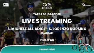 Giro Donne 2022  LIVE  Tappa 09 [upl. by Wilmar]