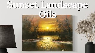 Sunset Landscape Oil Painting  Step by step [upl. by Iago]