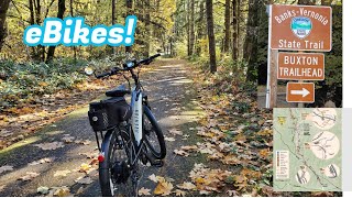 eBiking the BanksVernonia Trail in Oregon with a Aventon Level Commuter and 2 RadMini Fat Bikes [upl. by Lubow]