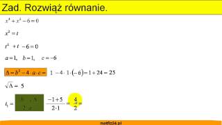 Równanie prowadzące do równania kwadratowego  Matfiz24pl [upl. by Eibrab511]