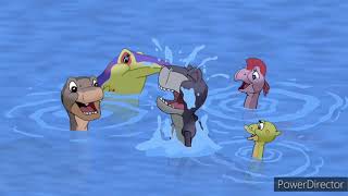 the land before time TV show chomper underwater scene slow motion edit bubbles and breaths too [upl. by Nageam661]