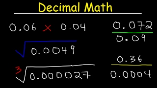 Multiplying Decimals and Dividing Decimals  The Easy Way [upl. by Odravde]