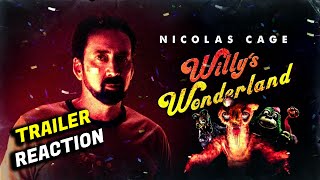 Willys Wonderland Trailer Reaction  Nic Cage FNAF Movie [upl. by Lucina]