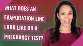 What does an evaporation line look like on a pregnancy test [upl. by Kask973]