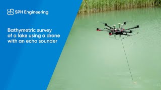 Bathymetric survey of a lake using UAV drone with echosounder [upl. by Ardnua63]