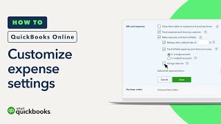 How to set up your expense settings in QuickBooks Online [upl. by Bonar]