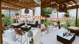 DIY EXTREME PATIO MAKEOVER  Thrifted DIY on a Budget  Outdoor Decorating Ideas [upl. by Sorenson]