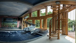 Abandoned Mega Mansion  Indoor Waterslide Home Theater amp more [upl. by Ecyarg]