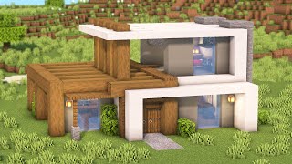 Minecraft How To Build a Modern Survival House  Tutorial [upl. by Alessandra808]