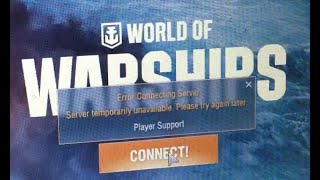 How to fix Error connecting server  Server temporarily unavailable world of warships [upl. by Natanoy524]