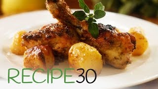 Greek Chicken with Lemon Garlic and Potatoes [upl. by Maxentia50]